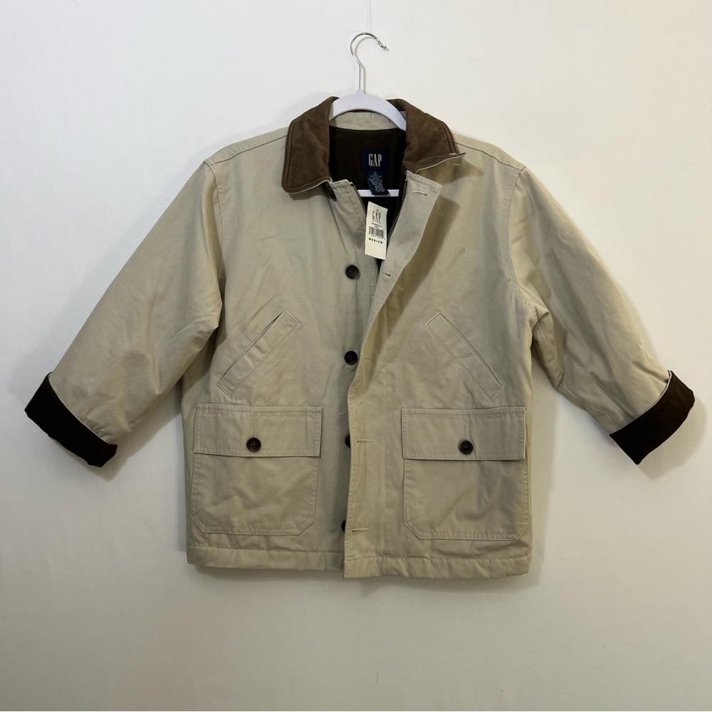 GAP Khaki Field Chore Jacket Kids Coat Medium NWT Read Description